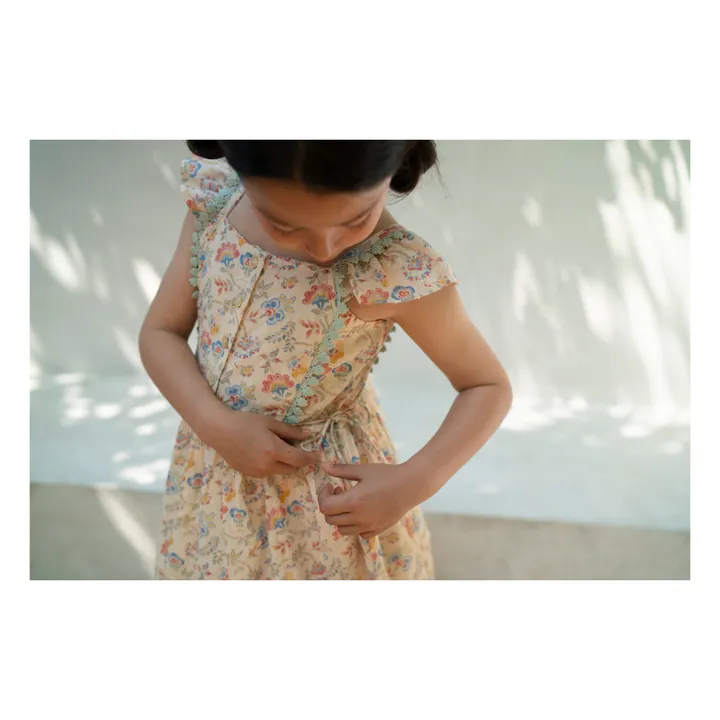 Lali Robe Pinafore Fleurie | Beige