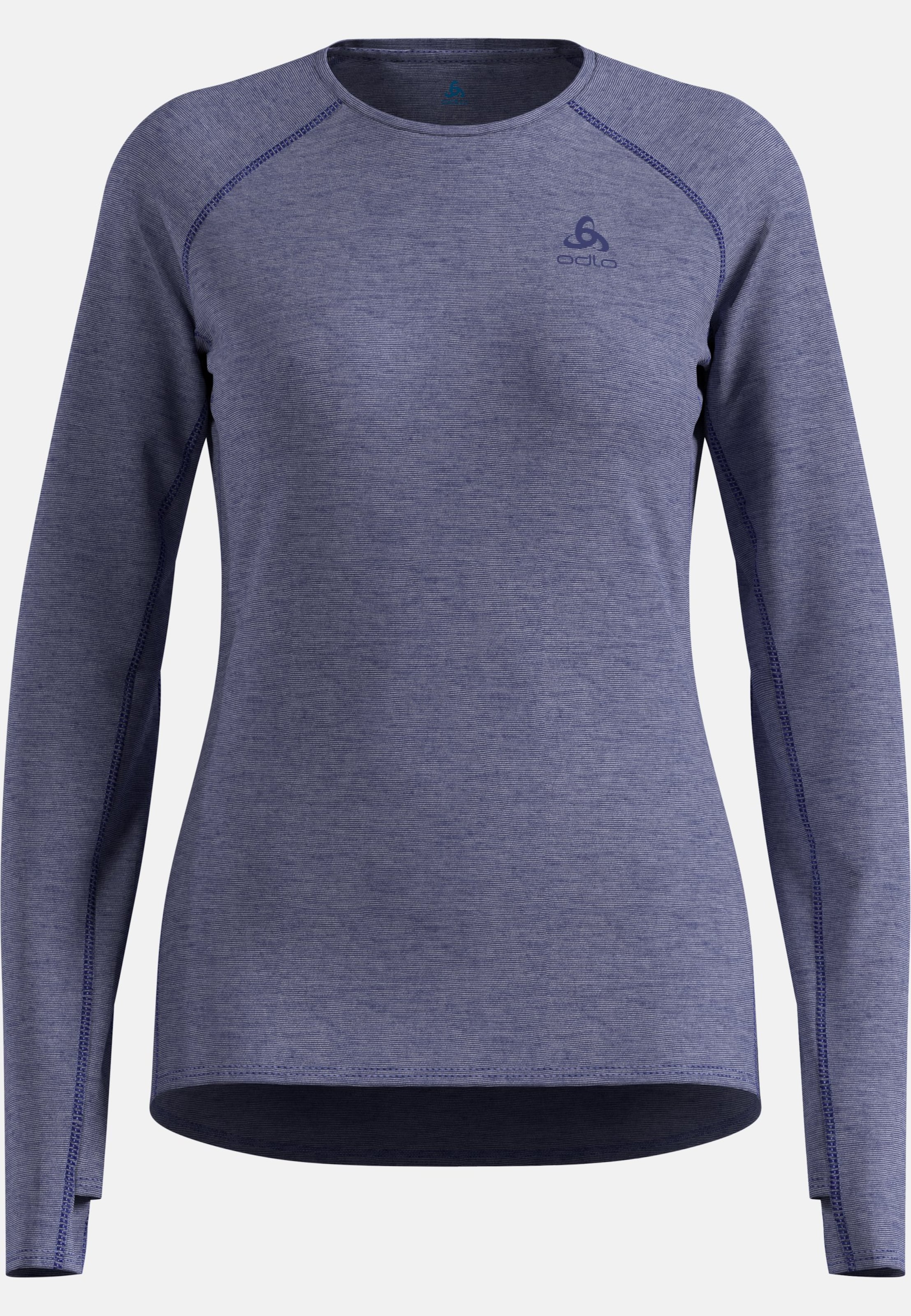 Langärmeliges X-Alp Performance Wool 115 Trailrunning-Shirt in skipper blue melange