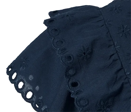 Shirt mit Stickerei, dunkelblau