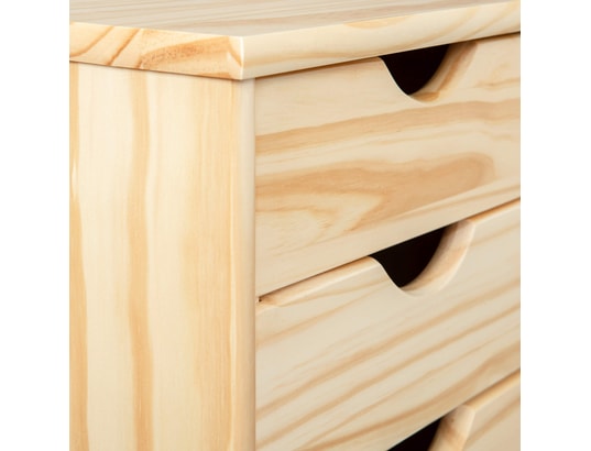TERRE DE NUIT - Meuble de bureau Caisson 6 tiroirs pin massif naturel