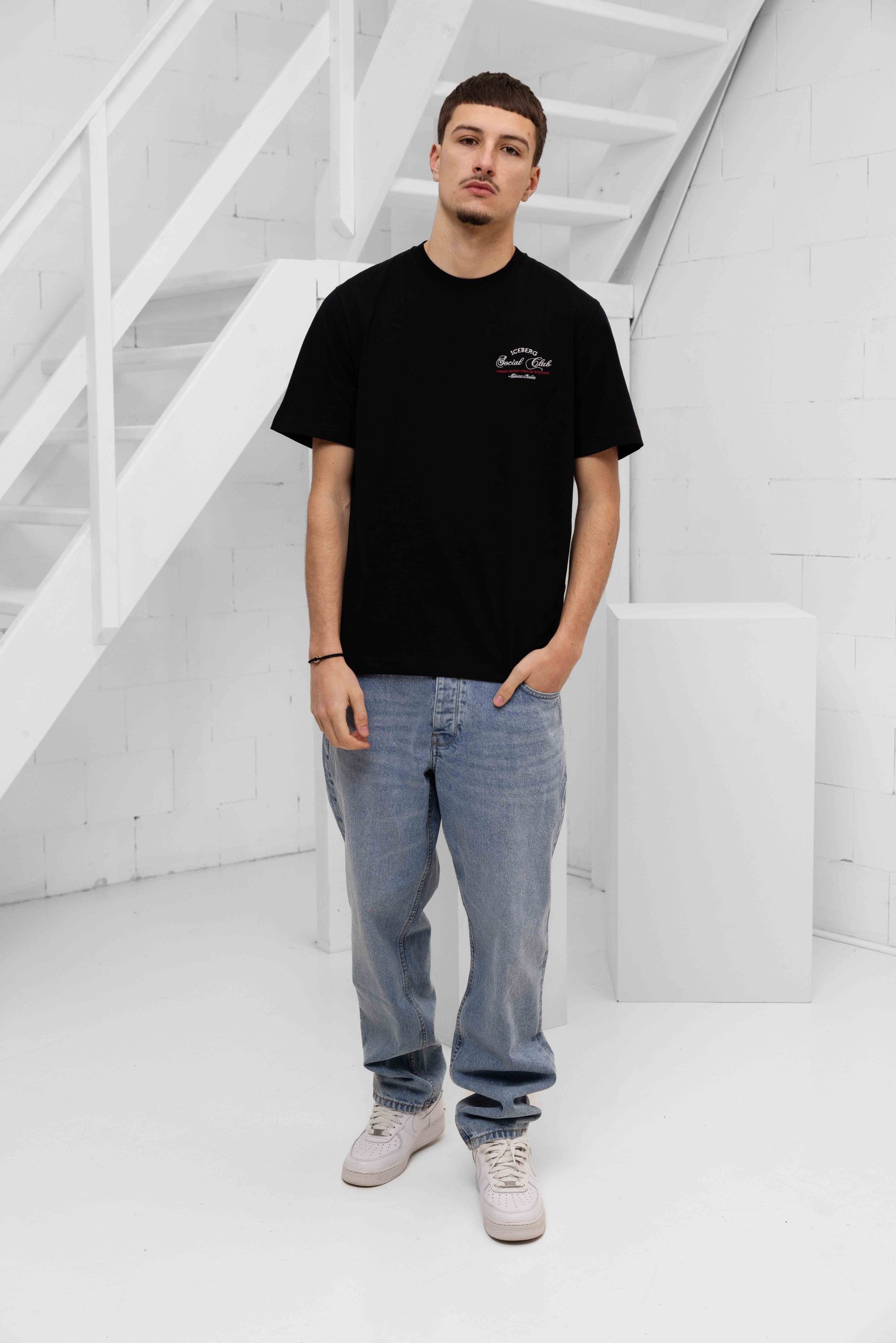 Iceberg 5D F020 Jersey T-Shirt Heren Zwart