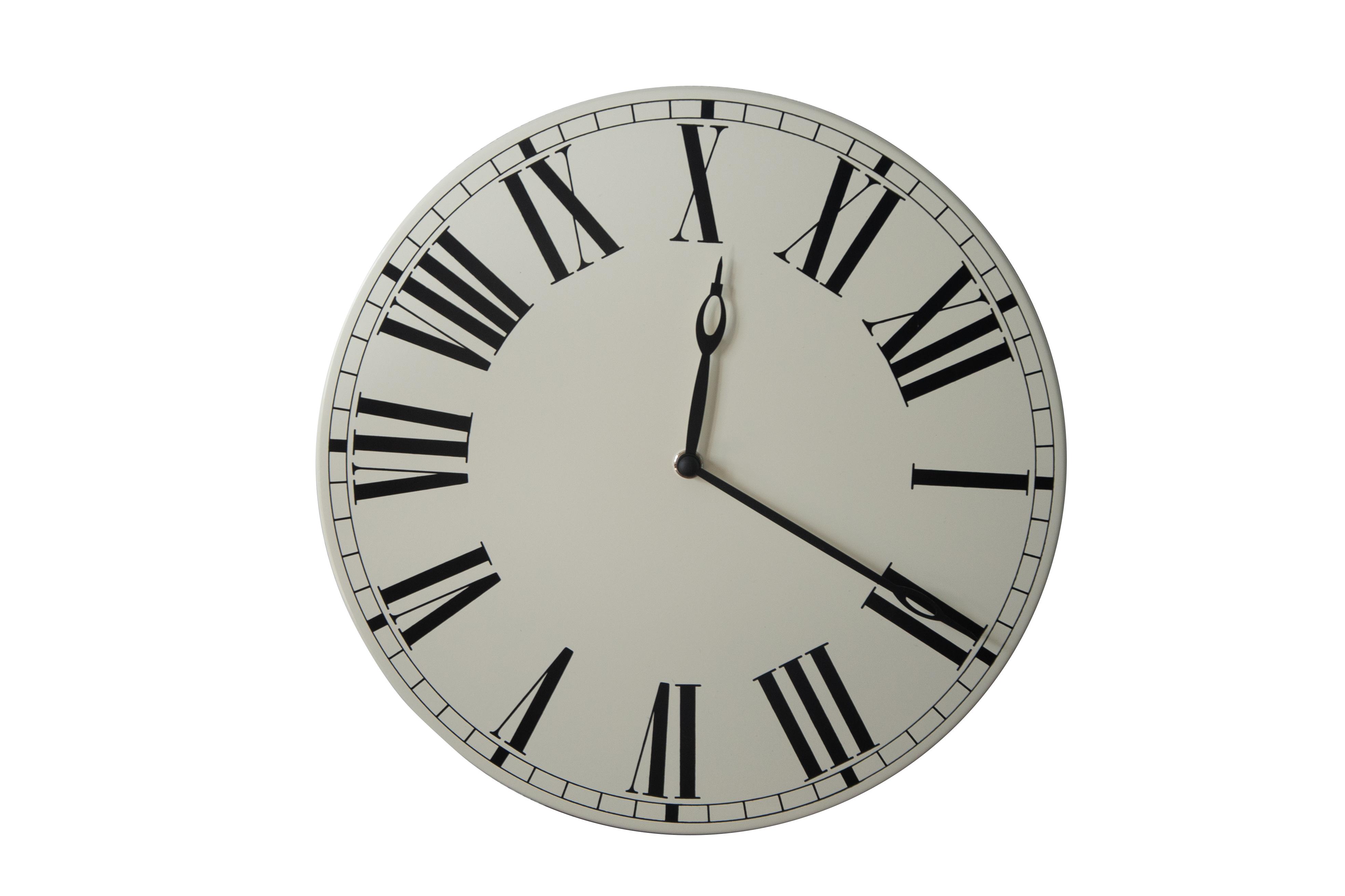HORLOGE METAL CHIFFRE ROMAIN D.34CM