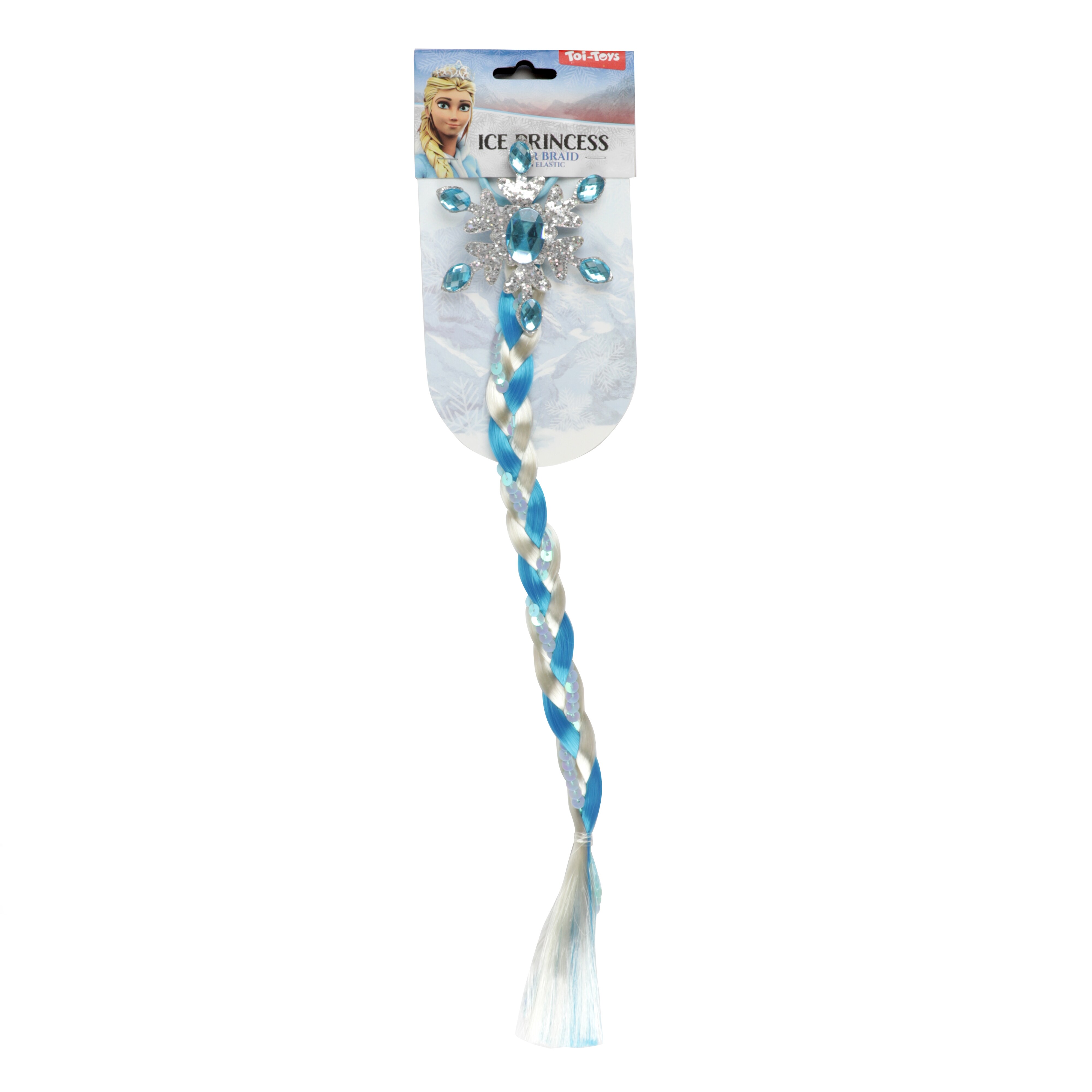 Toi-Toys - ICE PRINCESS Haarzopf Eisprinzessin Haargummi Haare Kostüm Karneval