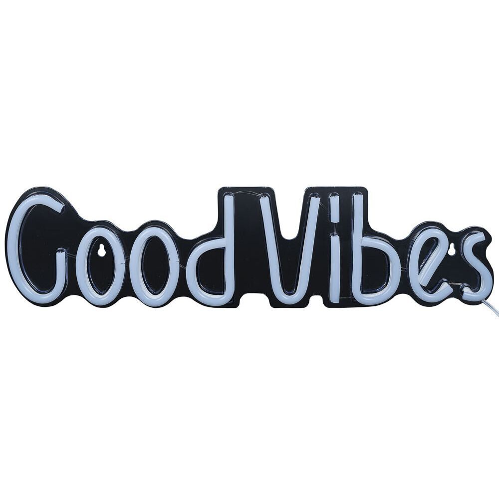 Néon LED inscription Good Vibes jaune