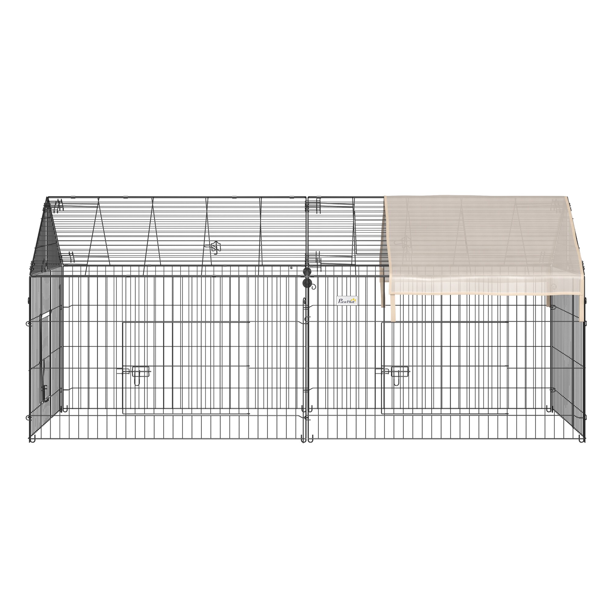 PawHut Kleintiergehege mit zwei großen Türen 220L x 103B x 103H cm