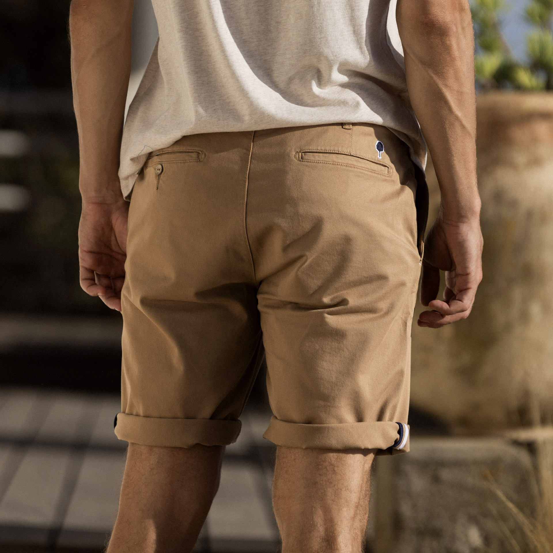 Short sable coupe droite Coton organique et coton recyclé - modèle Saulieu