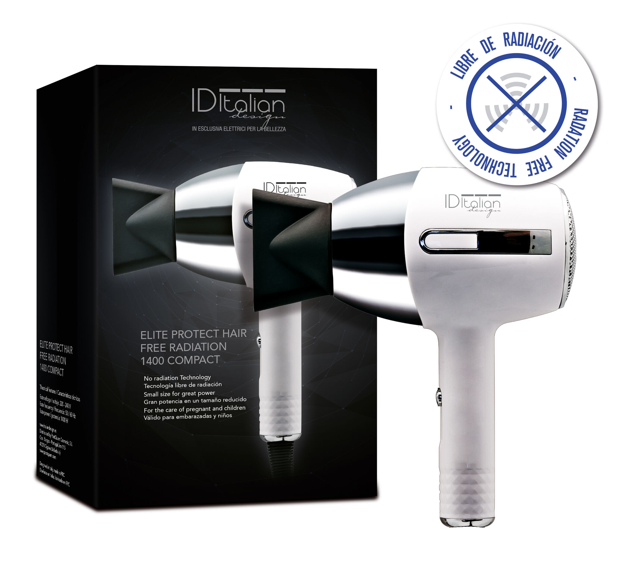 Italian Design Elite Compact Protect Hair Hair dryer