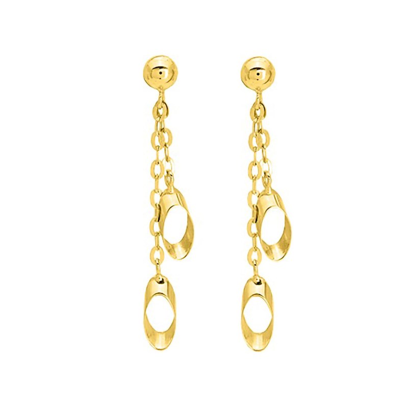 Boucles d'oreilles pendantes femme - Or 9 Carats