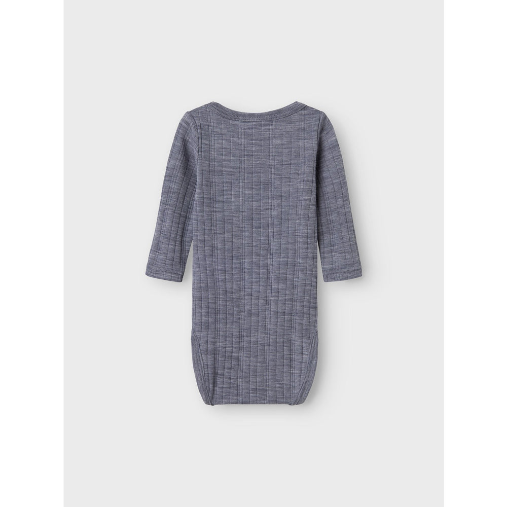 Køb Name It Folkstone Gray Nbmwang Uld Needle Ls Body Solid Noos