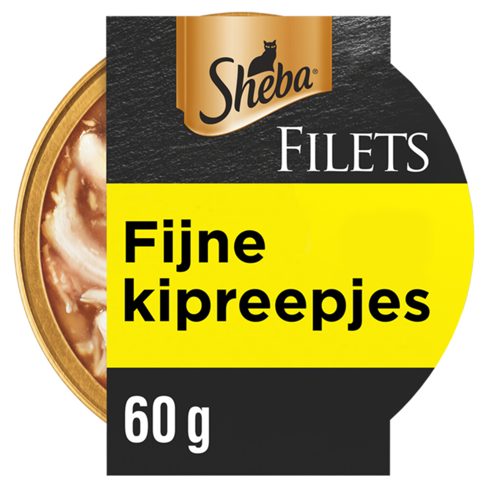 16x Sheba Filets Kattenvoer Natvoer Kipfilet Stukjes in Saus60 gr
