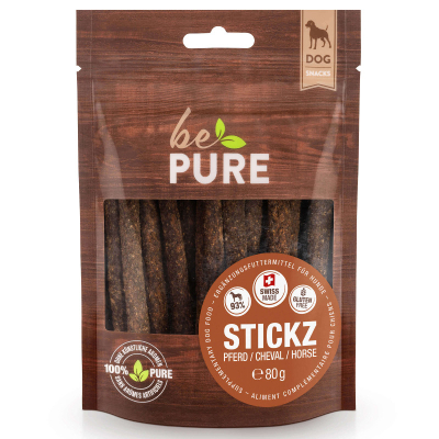 bePure Hundesnack Stickz Pferd 80g