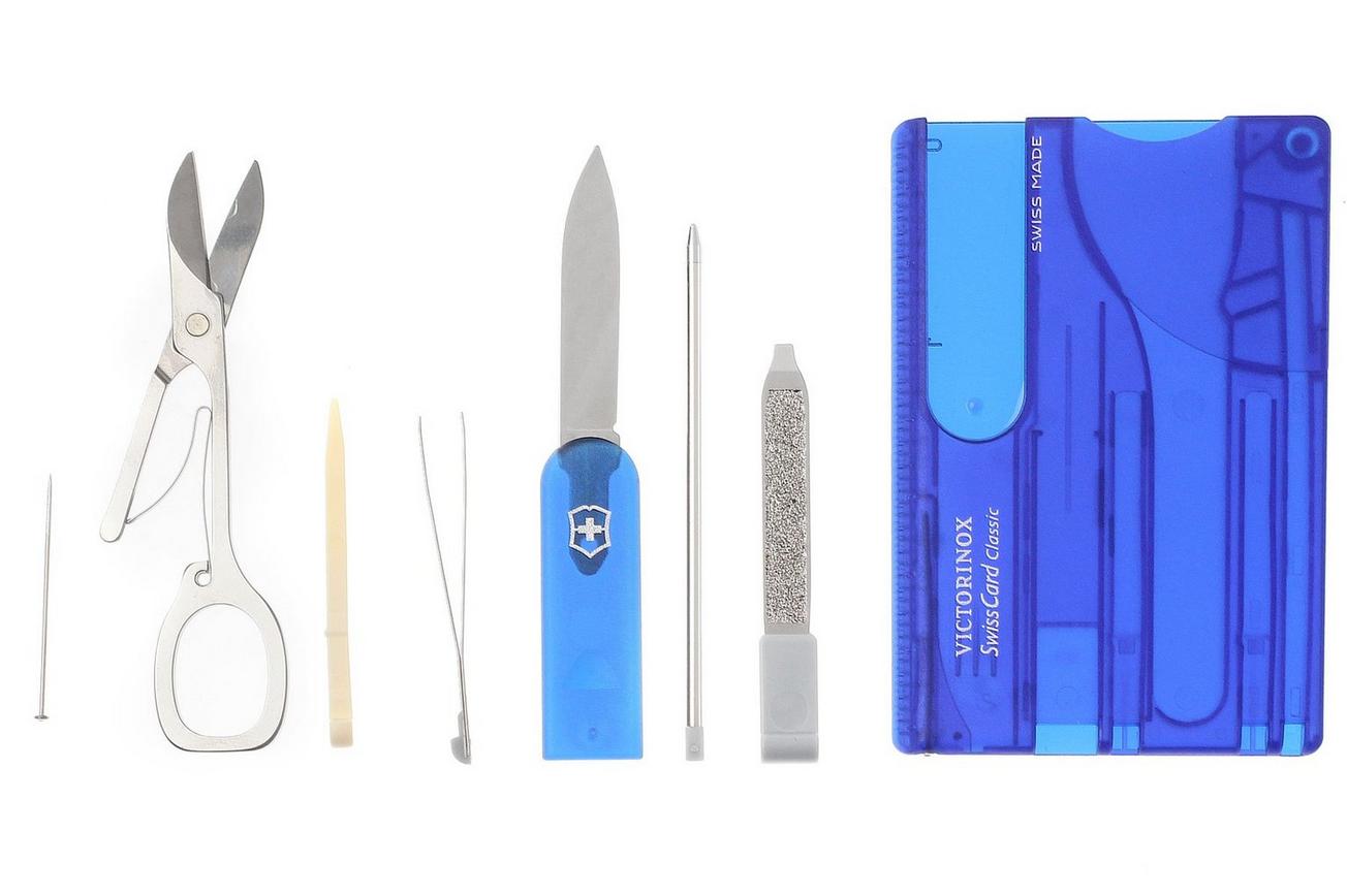 Victorinox SwissCard Classic transparant blauw 0.7122.T2