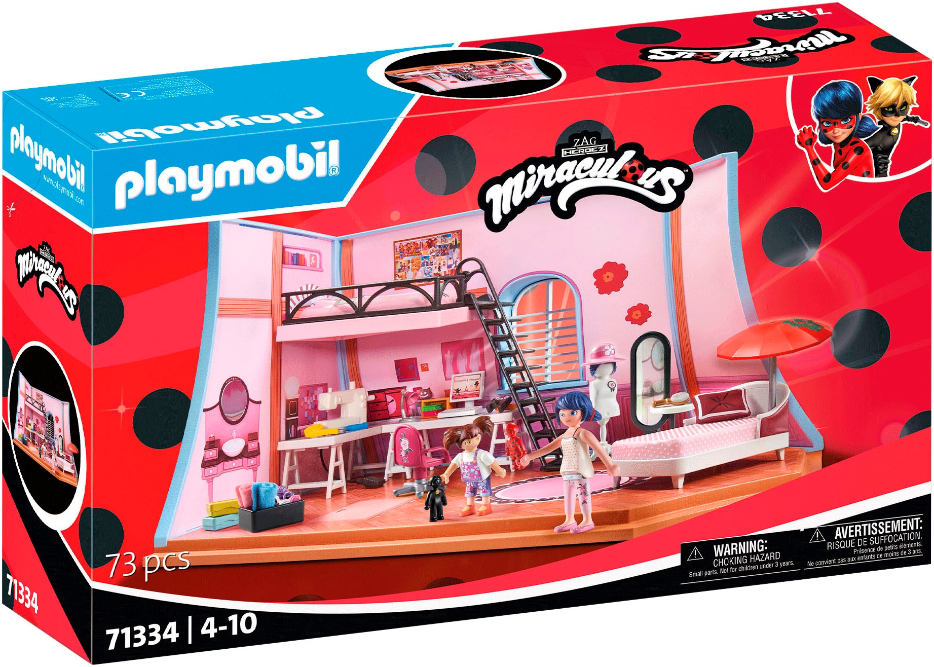 Playmobil® Konstruktions-Spielset »Miraculous: Marinettes Loft (71334), Miraculous« Made in Europe