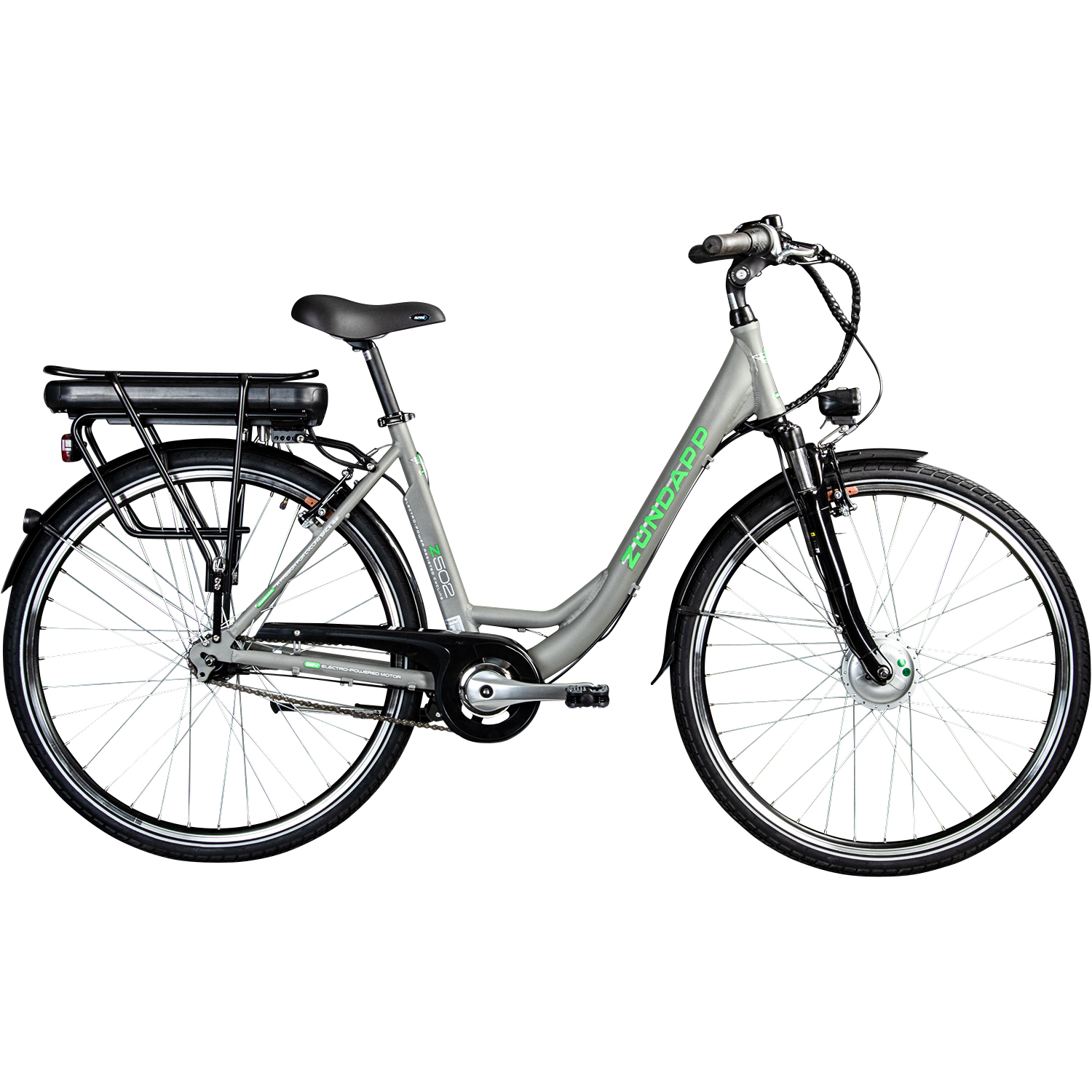 Zündapp Elektro Hollandrad Z502 - grau-grün - 28