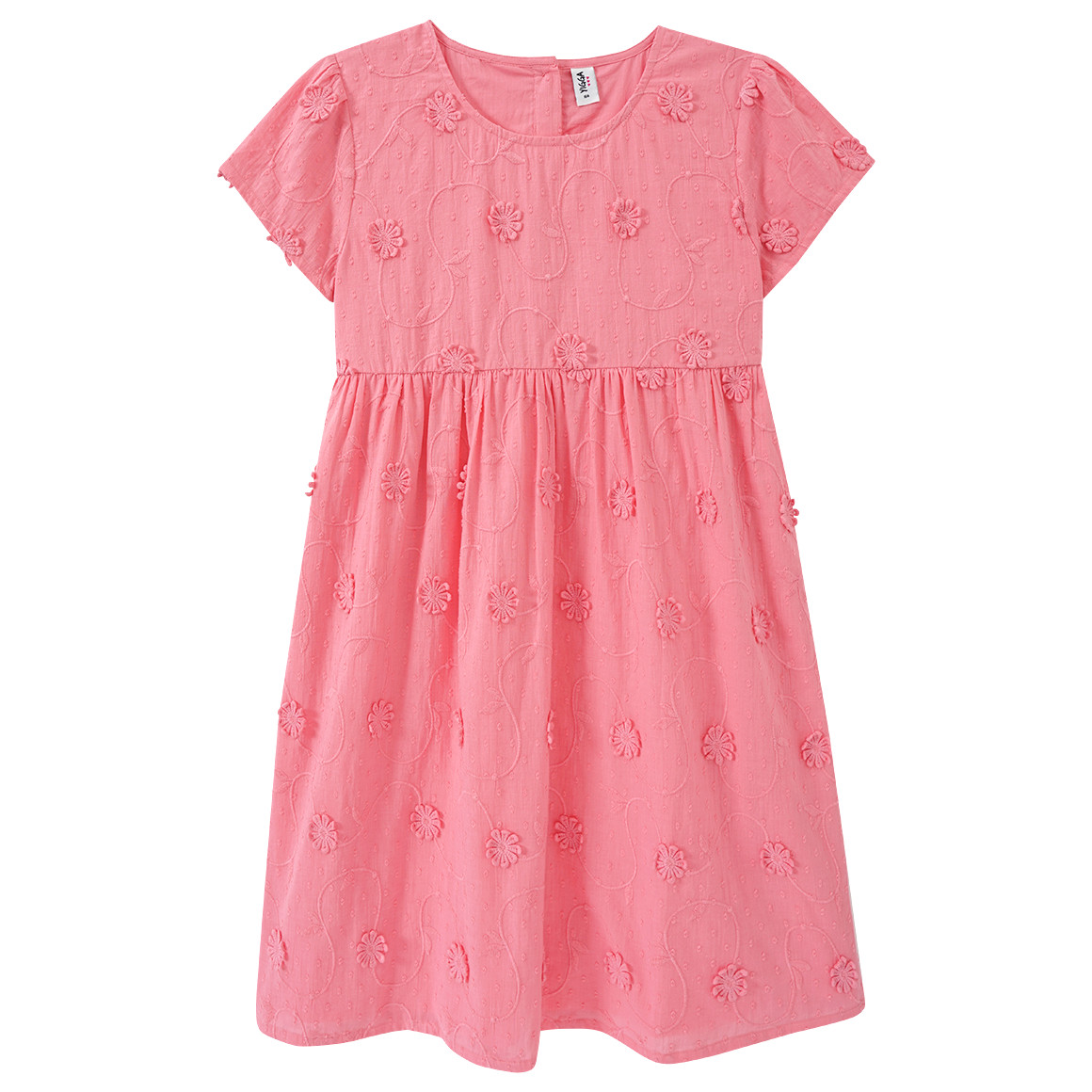 Yigga Mädchen Kleid mit Blumen rosa
