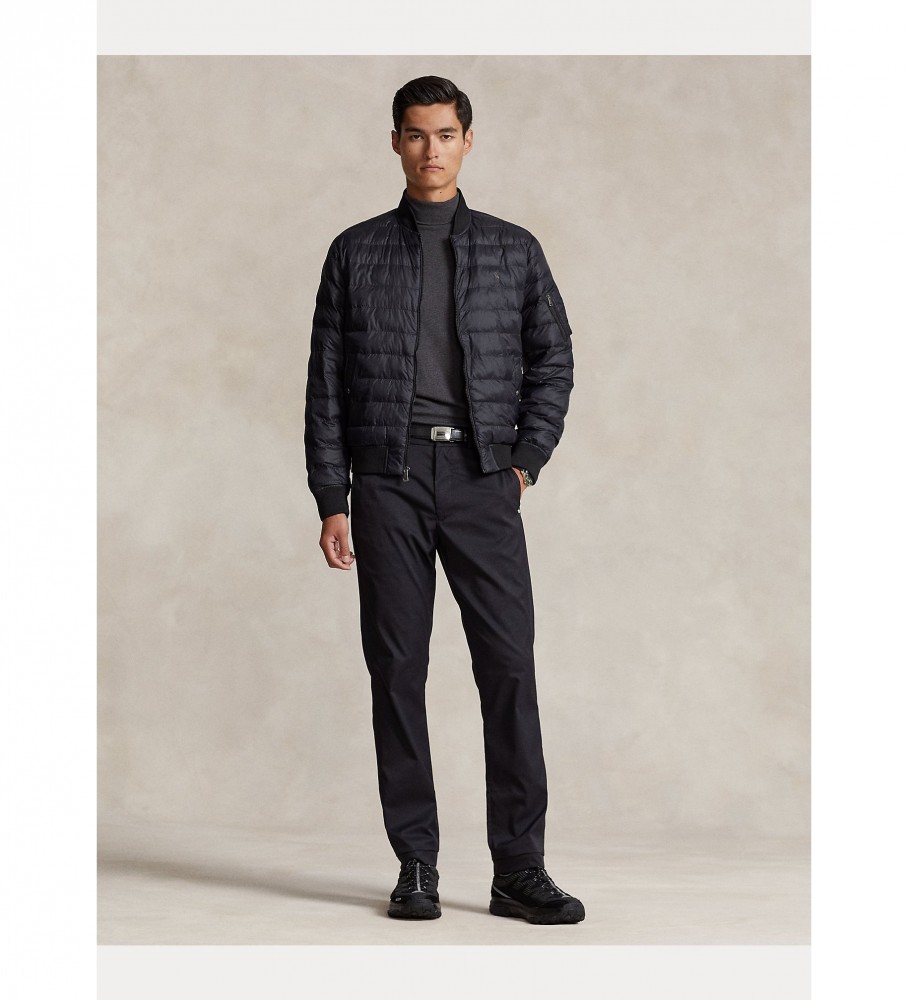 Jaqueta bomber preta impermeável Ralph Lauren