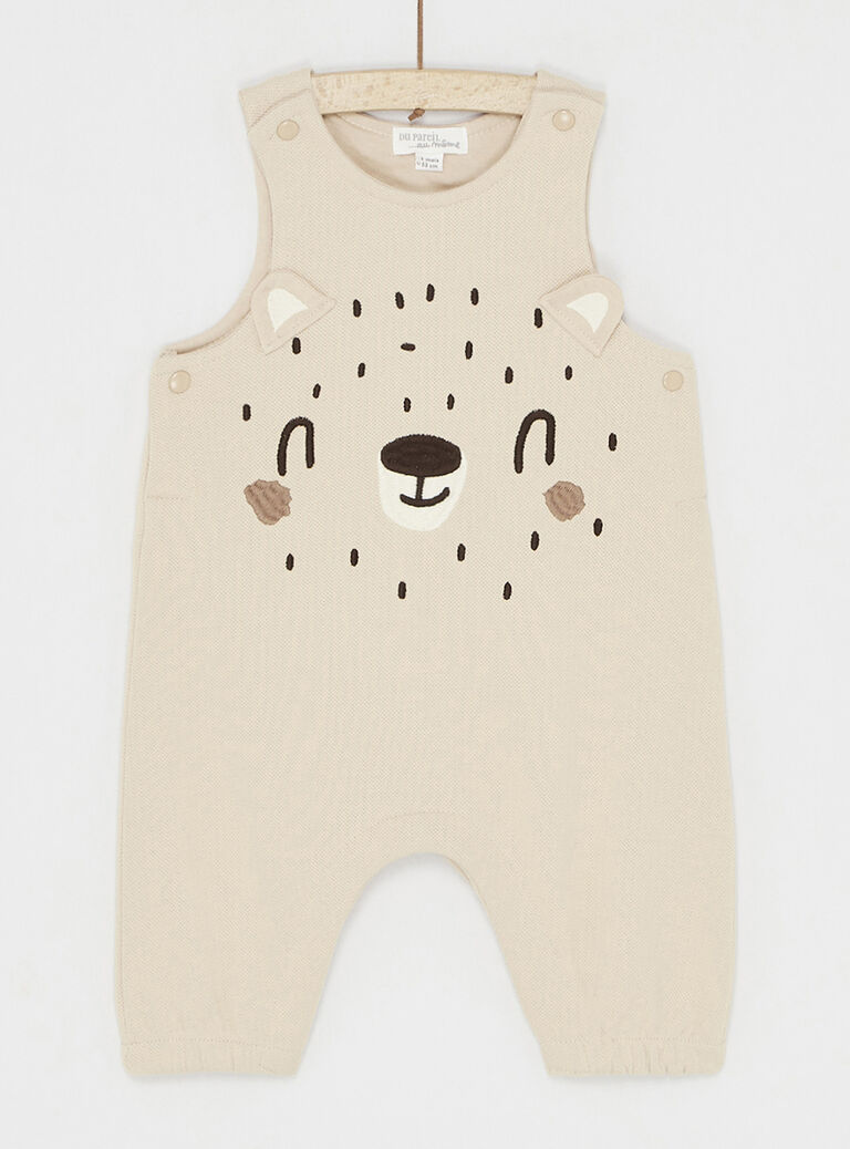 Salopette unie sable mixte