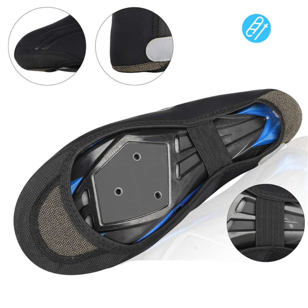 (Gr. M) Thermo Neopren Velo / Motorrad Schuhüberzieher - Schwarz