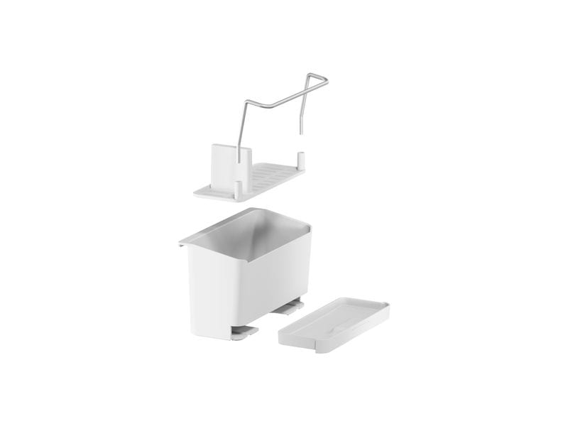 tesa Spülbecken Organizer Set Weiss Selbstklebender Spülen-Organizer