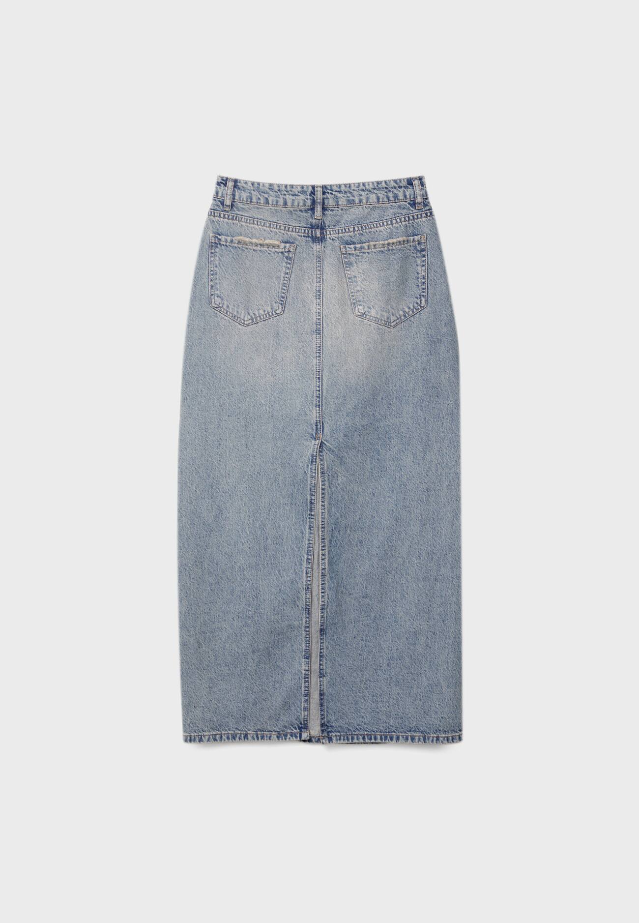 Saia longa de jeans