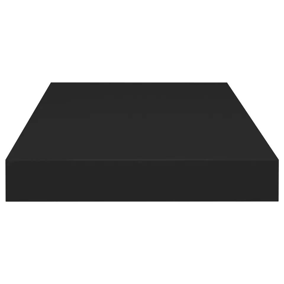 vidaXL - Wandschap - Zwart - MDF - 50 x 23 x 3.8 cm - 2 stuks