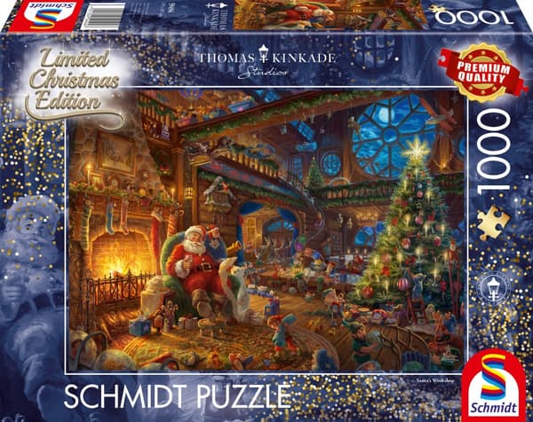 Santa Claus and his elves Thomas Kinkade Puslespill 1000 brikker Schmidt