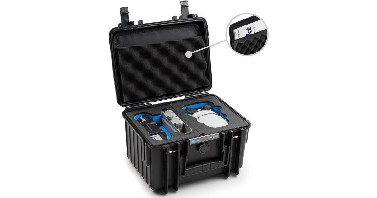 B&Woutdoor.case type 2000 Mini2 koffer  (Zwart)