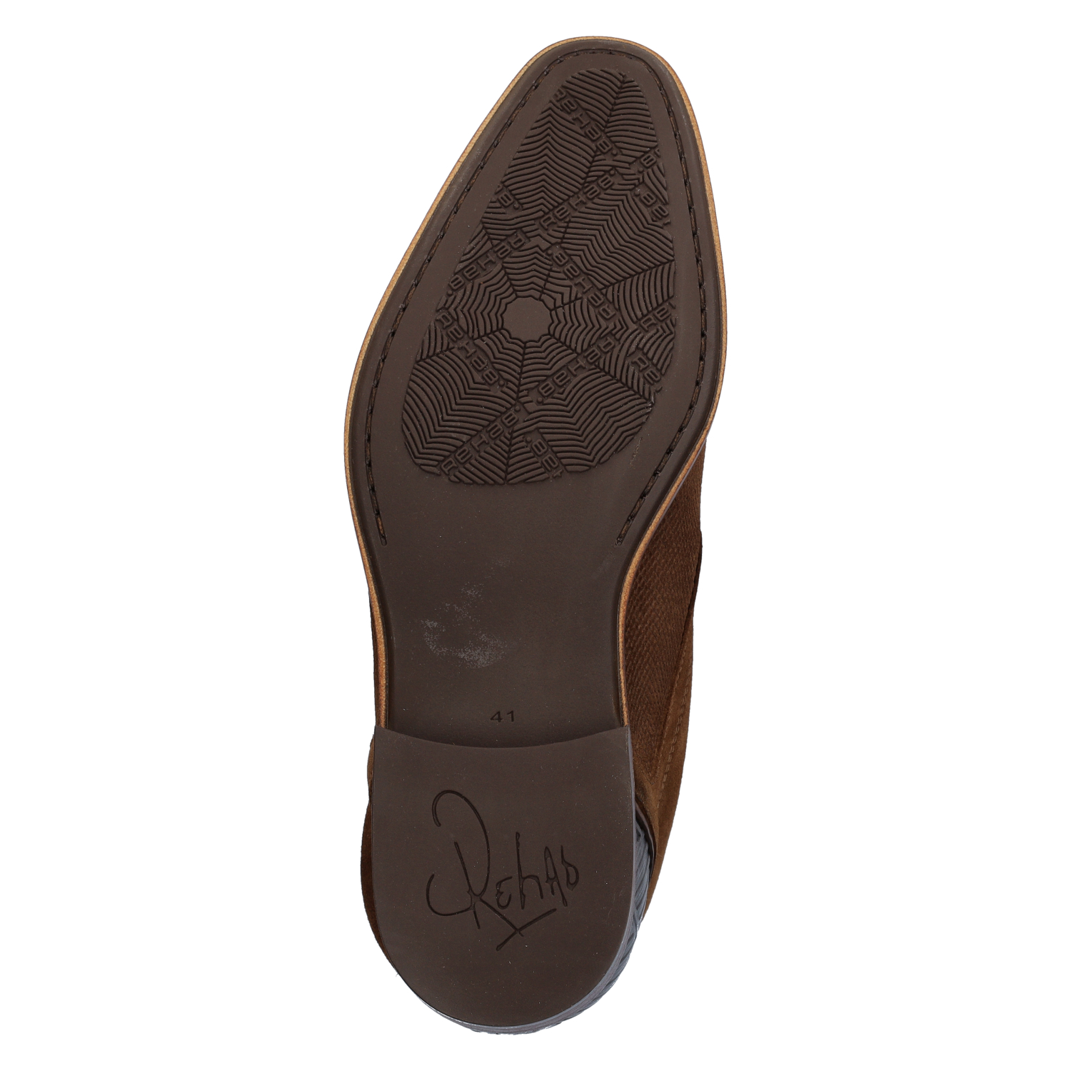 Grand Suede heren hoge nette schoen Rehab Cognac