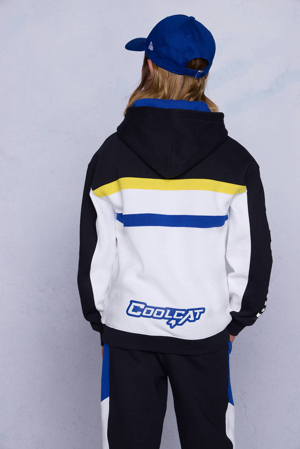 Coolcat Colourblock Hoodie Niko met Racer Prints