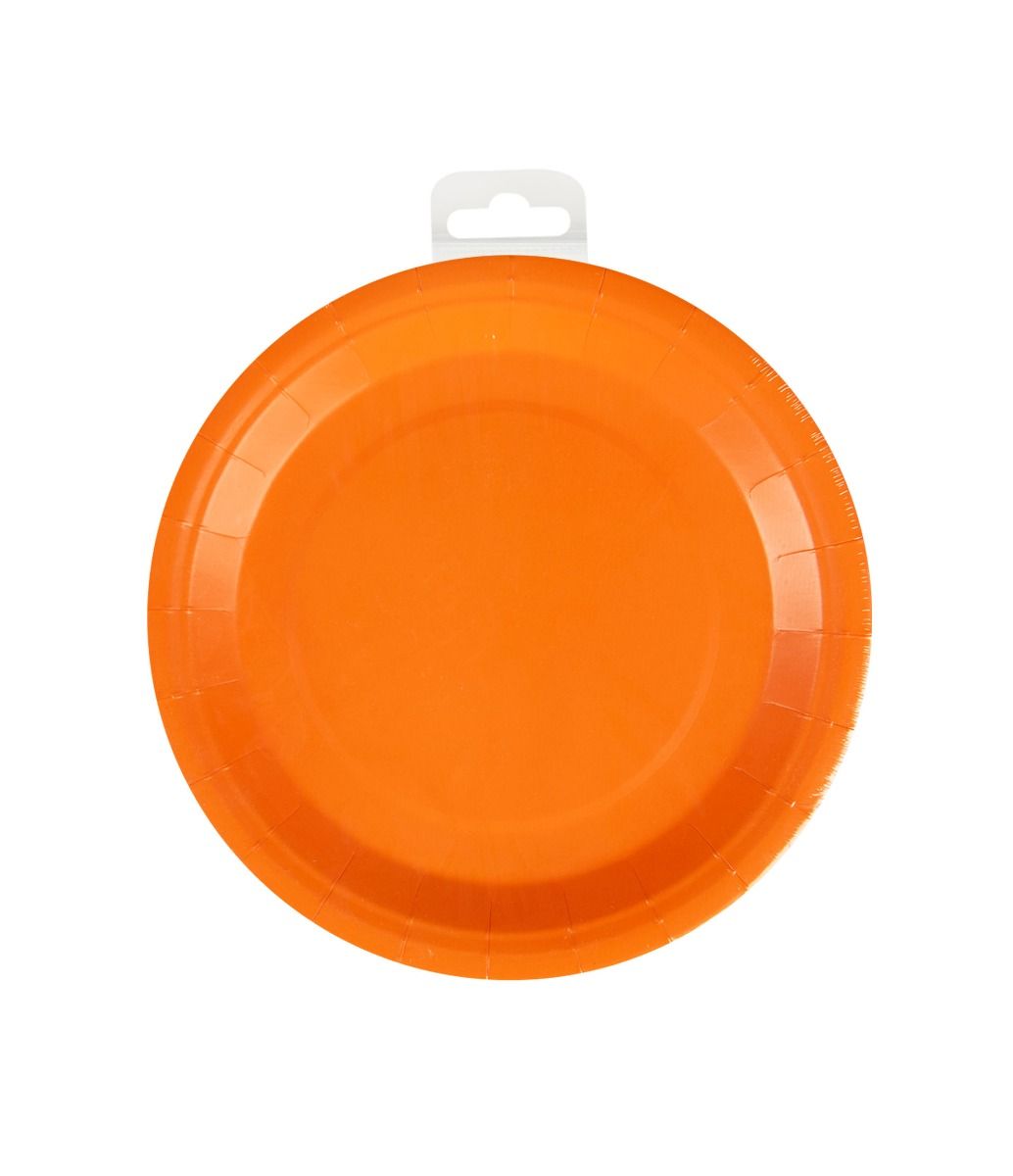 Oranje Borden Rond 23cm 8st
