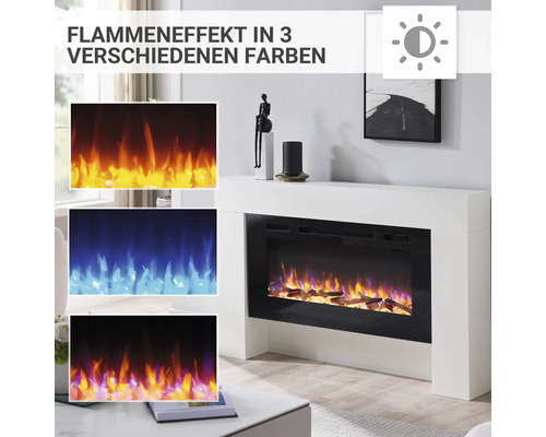 Elektrische haard Balderia 141x88 cm 2000 Watt incl. afstandsbediening
