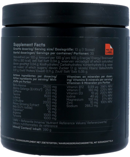 XXL Nutrition Black Label Pre-workout - Red Fruit 390GR