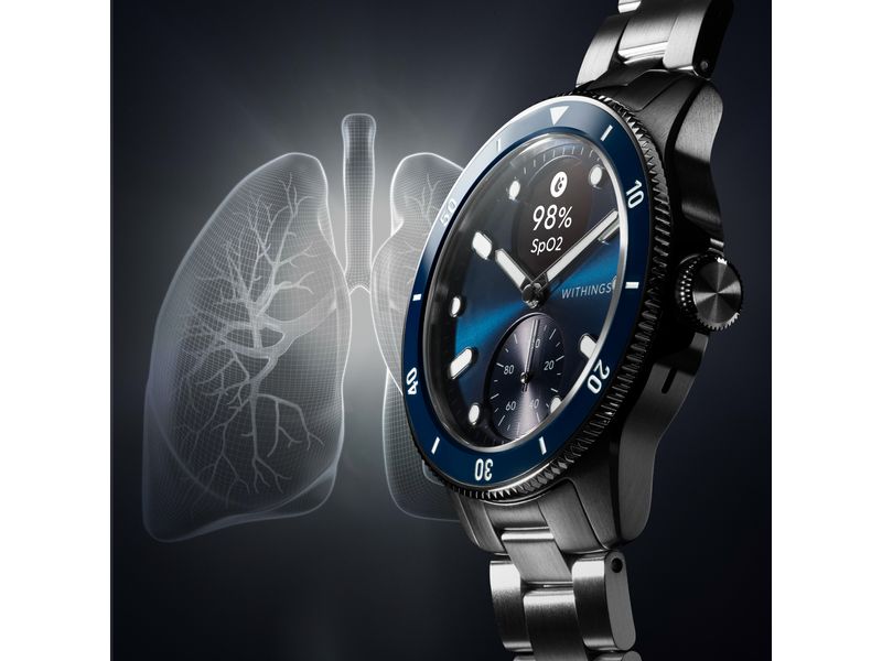Withings Scanwatch Nova Blau Gesundheitsuhr