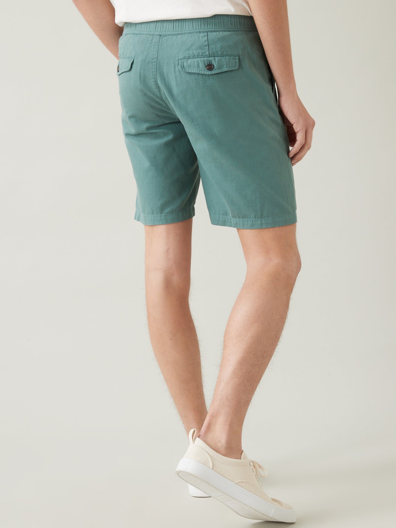 Bermuda taille élastiquée homme coton et lin