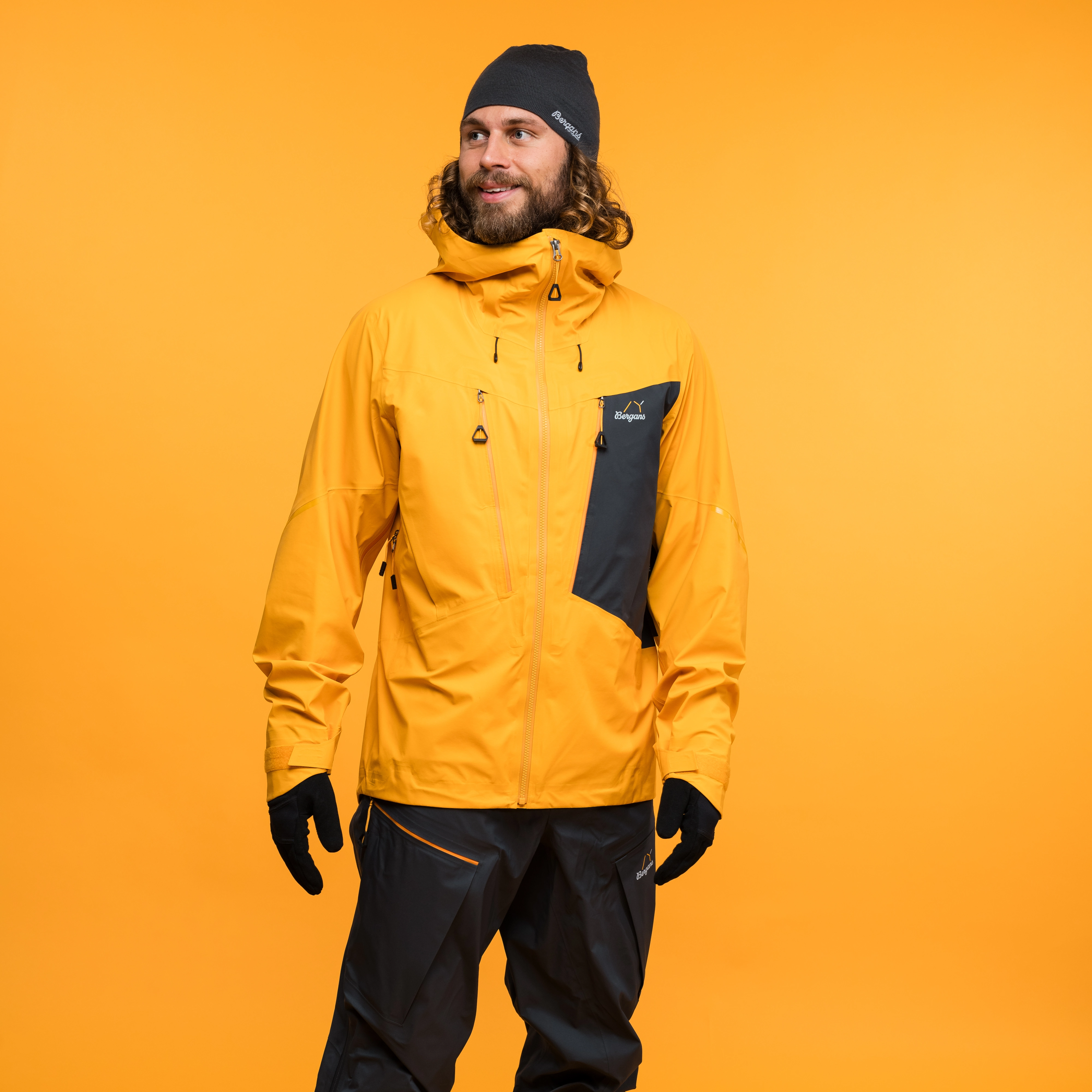 Y MountainLine Breathe 3L Shell Jacket Men Mango Yellow