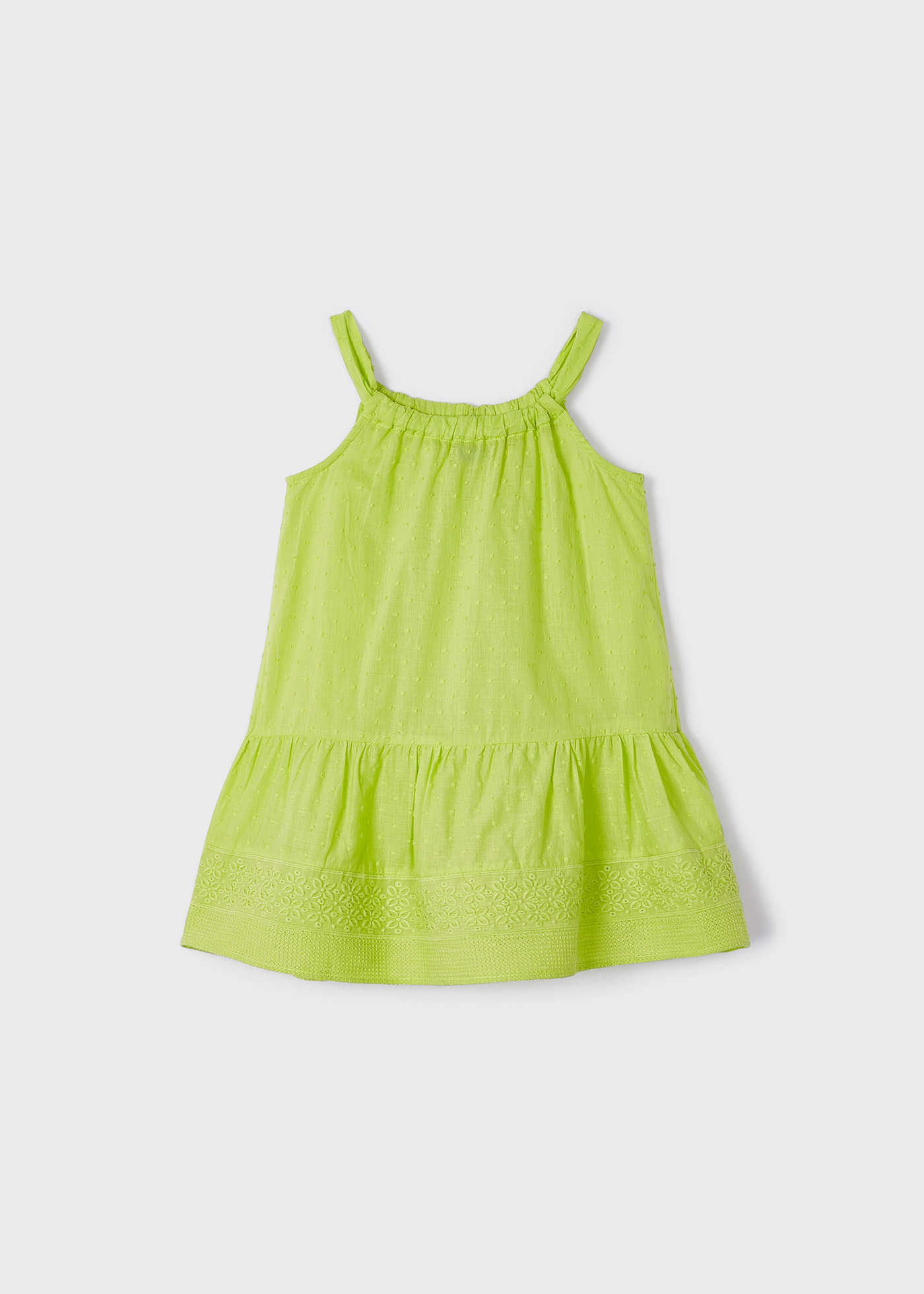 Vestido de algodão com bordados para meninas