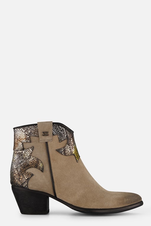 Lazamani Cowboylaarzen taupe Leer