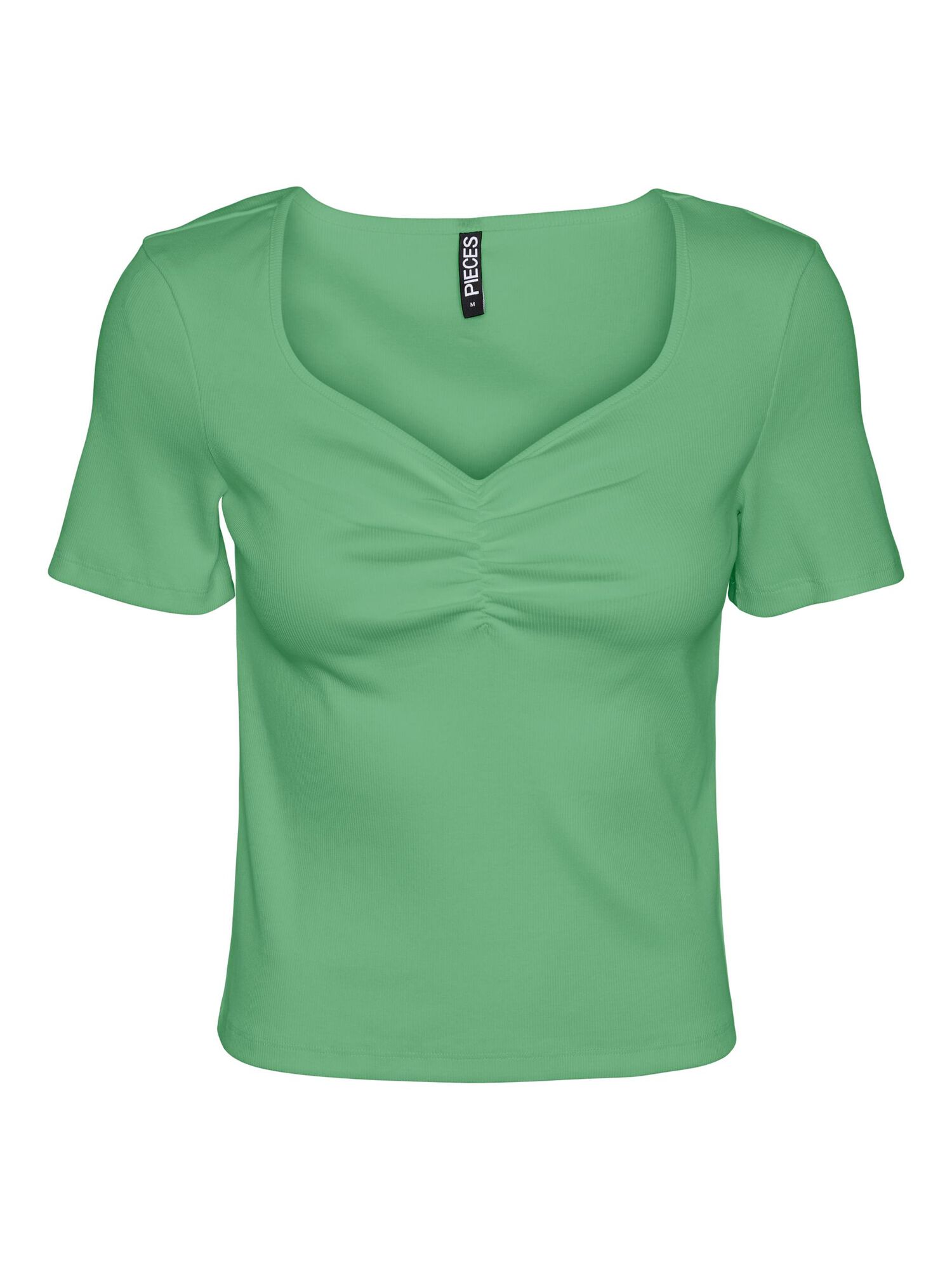 Blusa de manga curta com decote em V