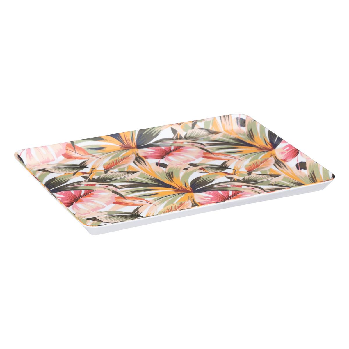 PLATEAU EXOTIQUE MELAMINE 30X22CM