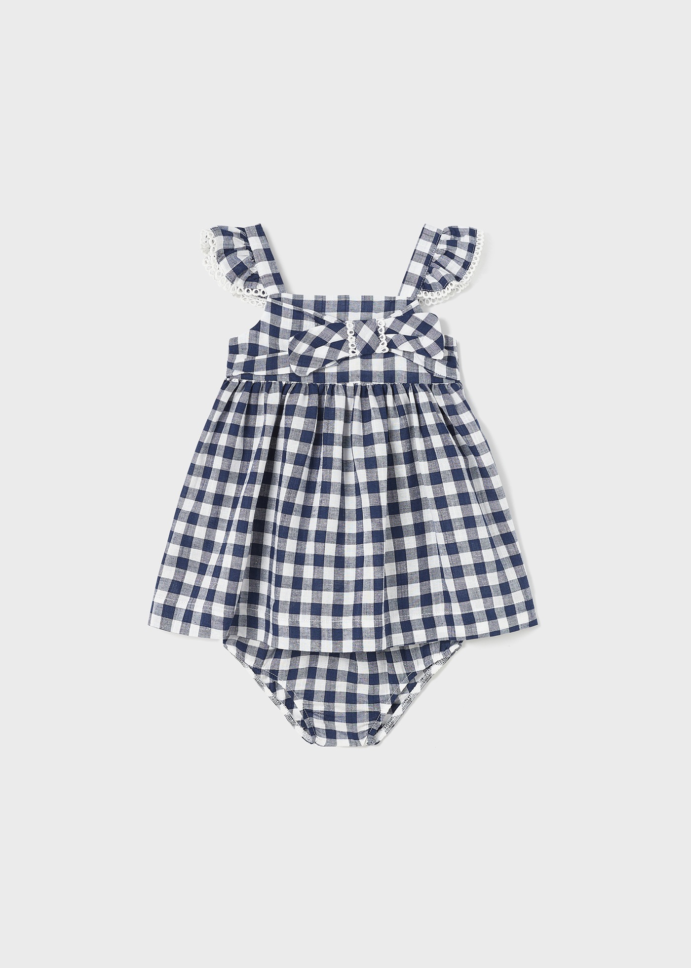Vestido de bebê com capa de fralda estampada
