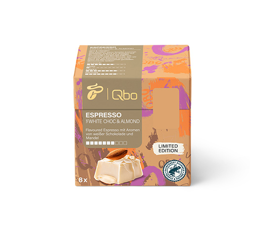 Qbo Flavoured Espresso White Choc Almond 144er