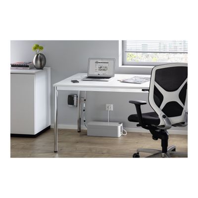 DURABLE CAVOLINE BOX L - boîtier range câbles - l406 x H139 x P156 mm - gris