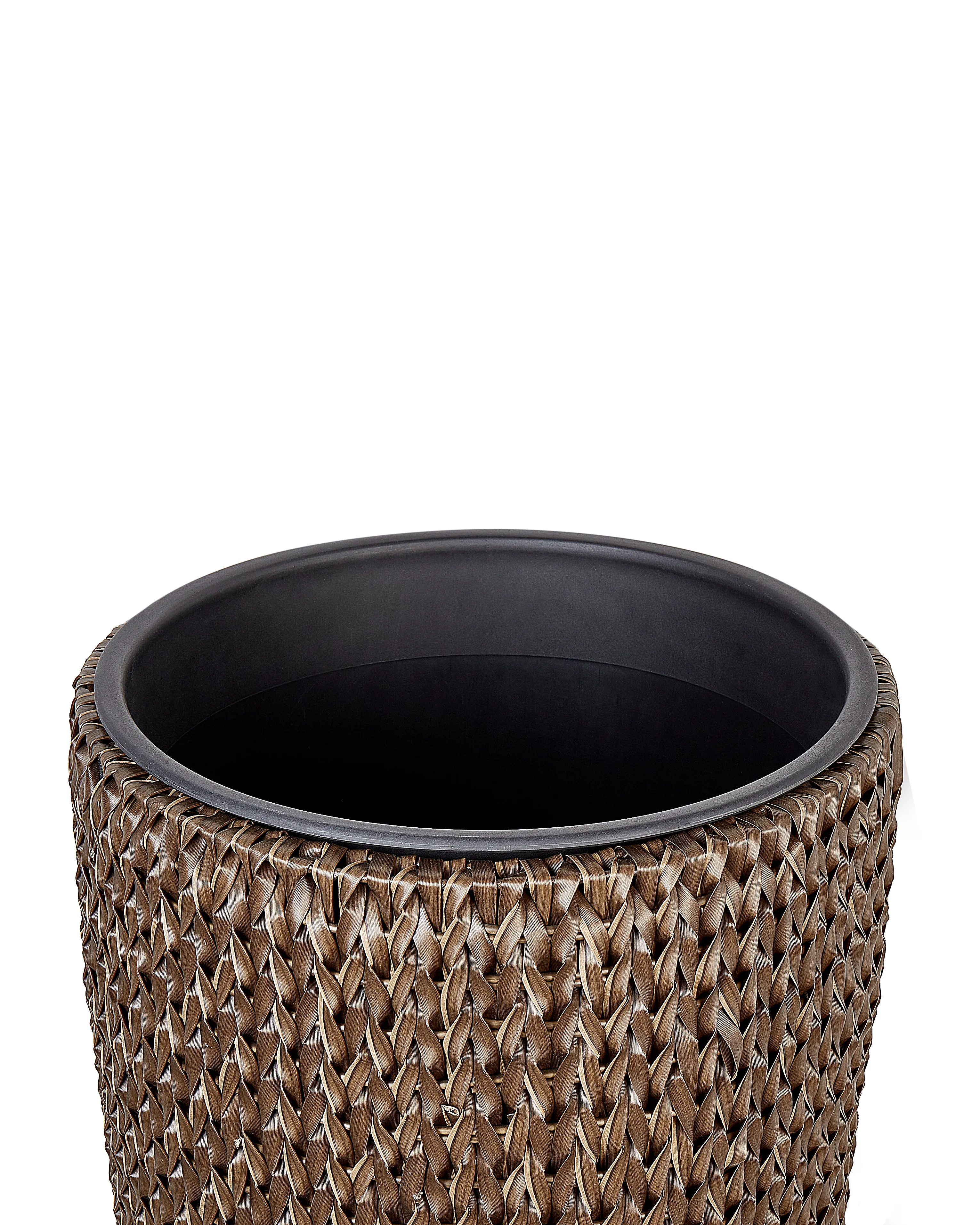 Set van 2 bloempotten CEDRUS PE rotan 37/45 cm Bruin