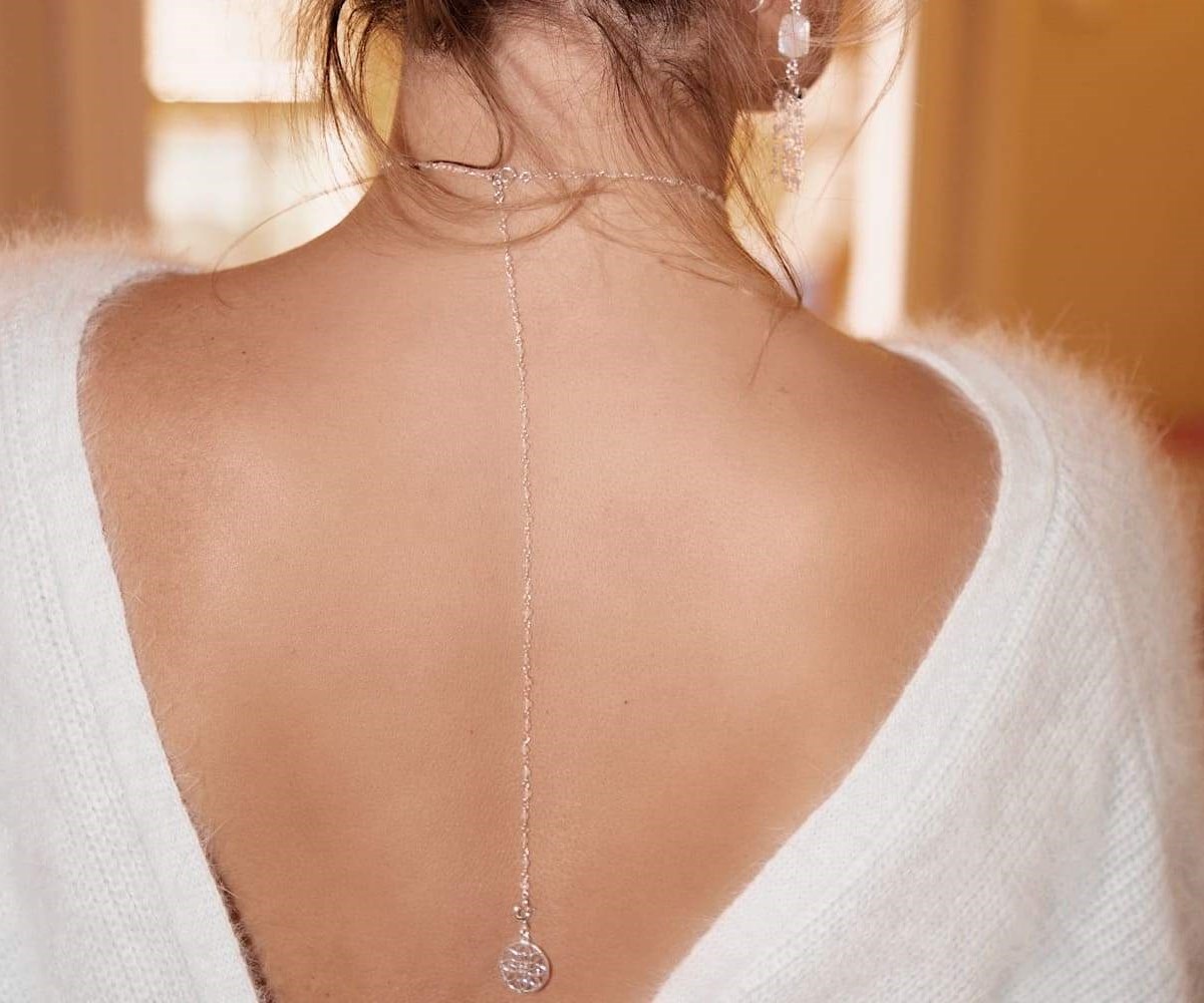 Choker et bijou de dos Yogini Argent