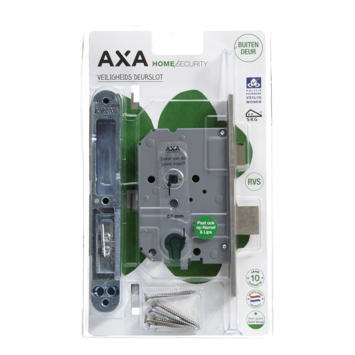 AXA veiligheidsslot 7420 incl sluitkom pc55 rechte voorplaat rvs SKG**