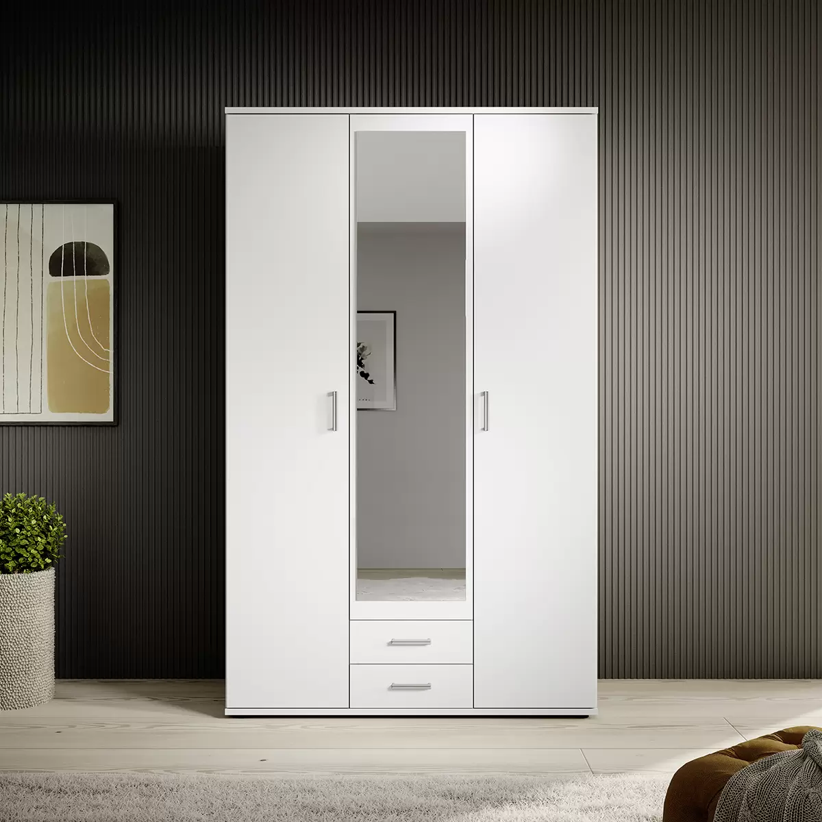 Kleiderschrank 3-trg. Kallern weiss