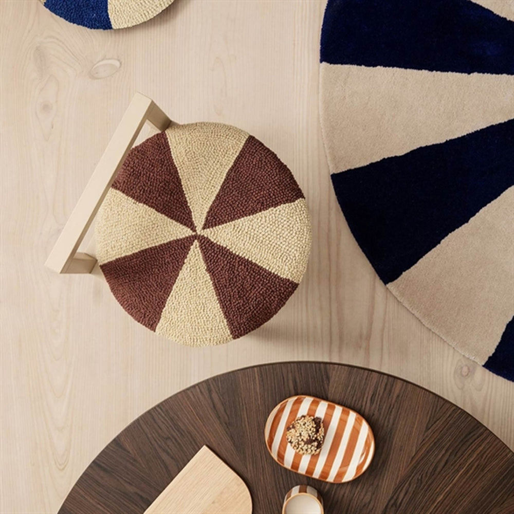 Arch Embr Round Cushion - Ferm Living → Luksusbaby.dk