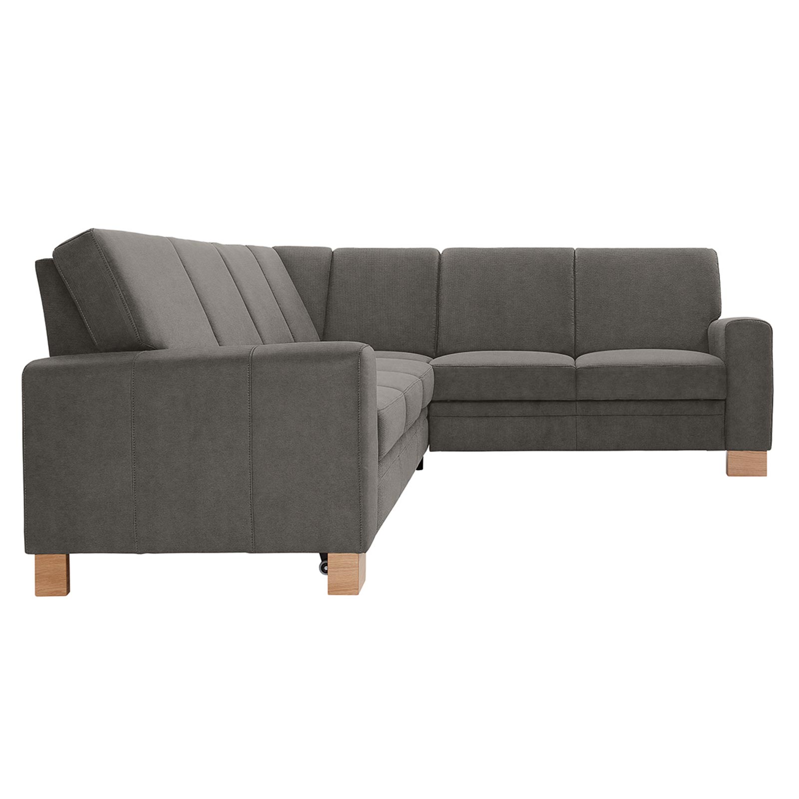 polsterpower Ecksofa - Belle grey - Basismodell - rechts