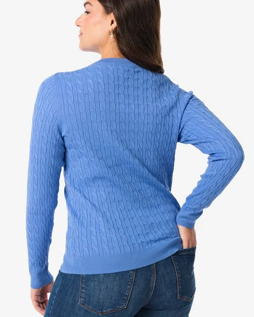 pull maillé Louisa pour femmes  bleu