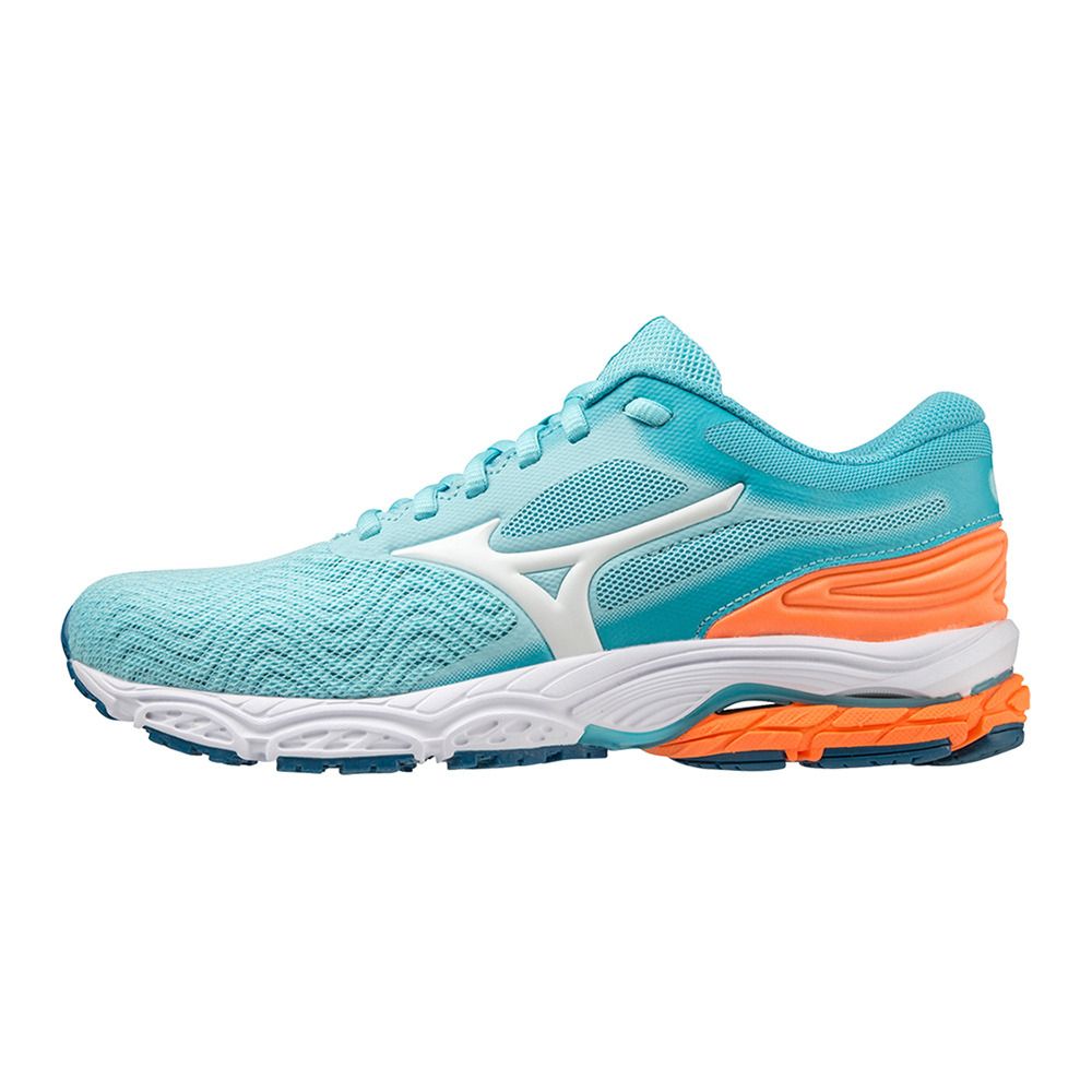 Mizuno WAVE PRODIGY 4 - Chaussures running Femme antigua sand/white/light orange